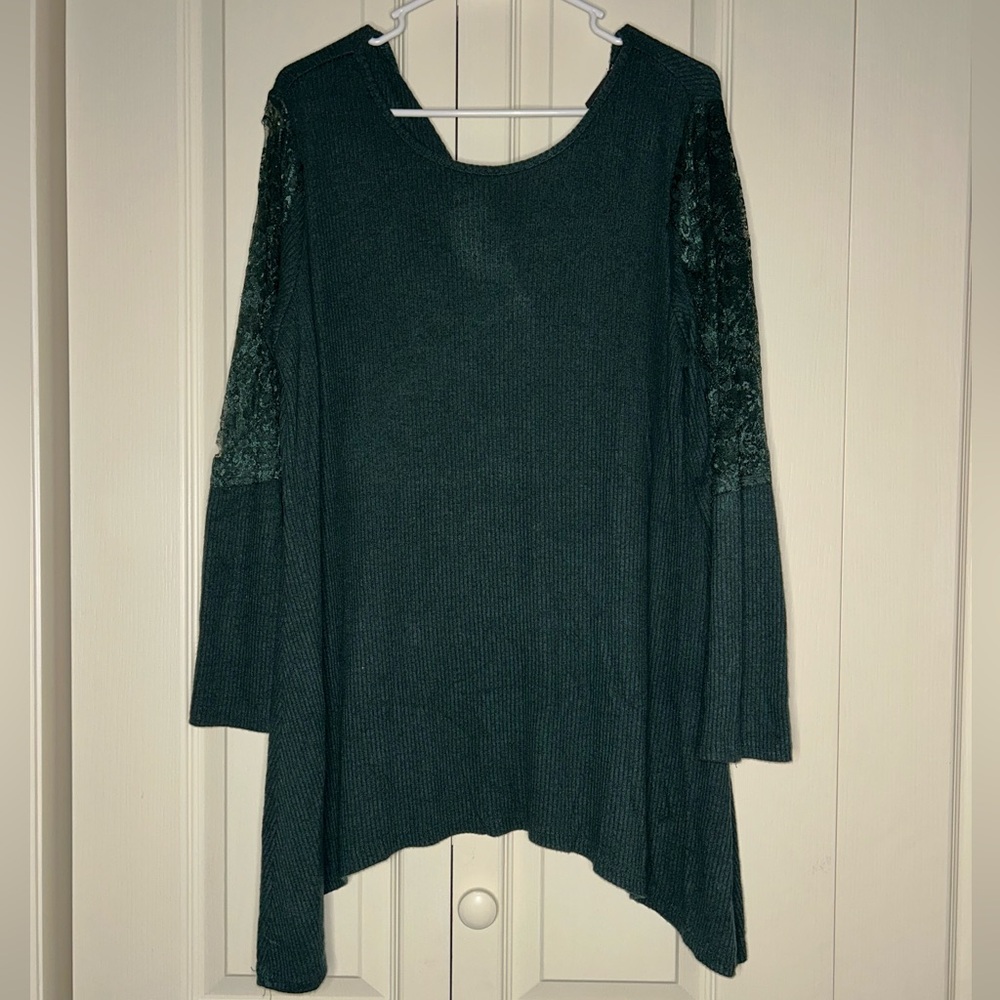 Women's Lace Long Sleeve Flowy Thin Sweater | Size XL